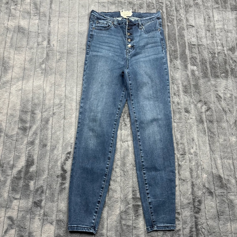 Altar'd State Womens High Rise Button Fly Skinny Jeans Blue Size 30/11 DJ213460T